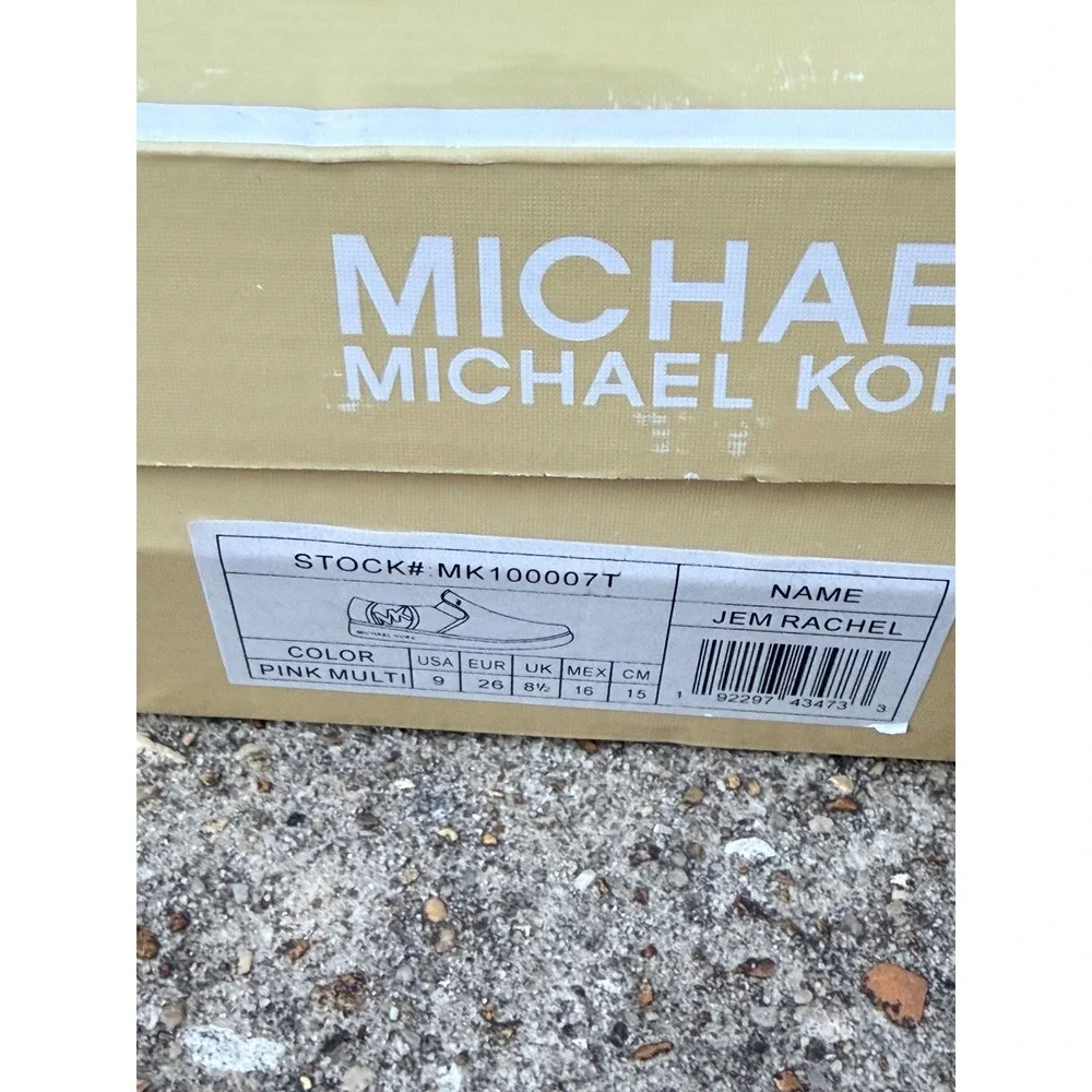 Michael Kors Kids Jem Rachel Rose Gold Glitter Slip On‎ Sneakers Size 9 Toddler